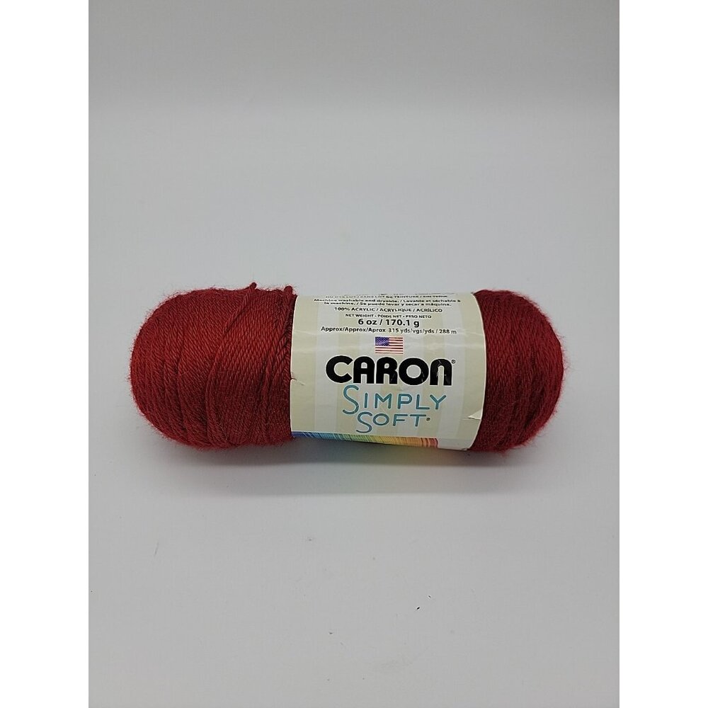 Caron Simply Soft Yarn.‎ Soft Acrylic Yarn. Autumn Red 1 Skein New